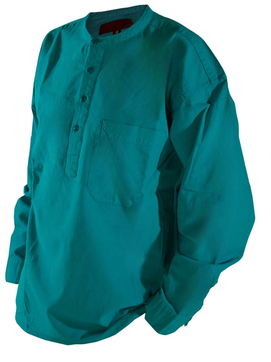 Slate Teal Grandad Shirt
