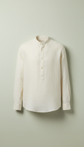 Ivory Linen Grandad Shirt