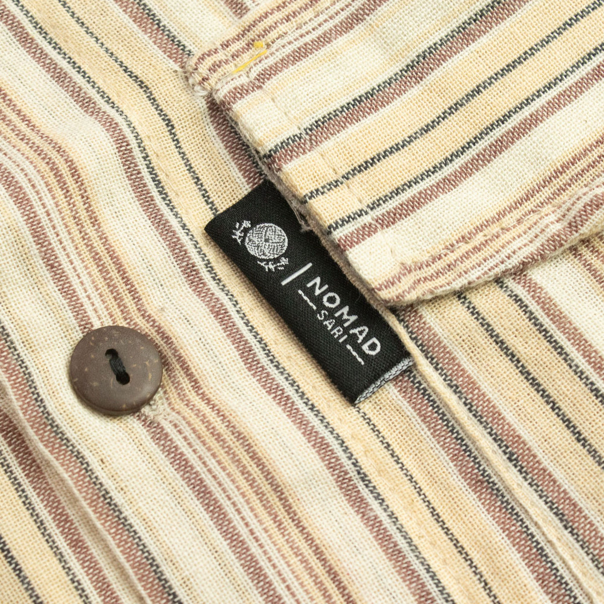 Nomad Sari Grandad Shirt - Brown Beige - Medium
