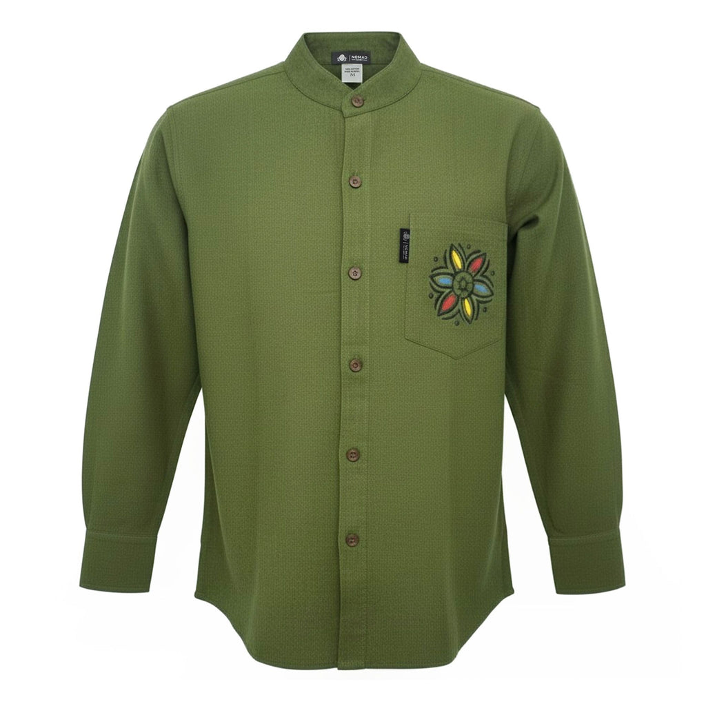 Nomad Sari Kathmandu Shirt - Forest Green - Large