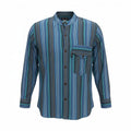 Nomad Sari Grandad Shirt - Turquoise - Medium