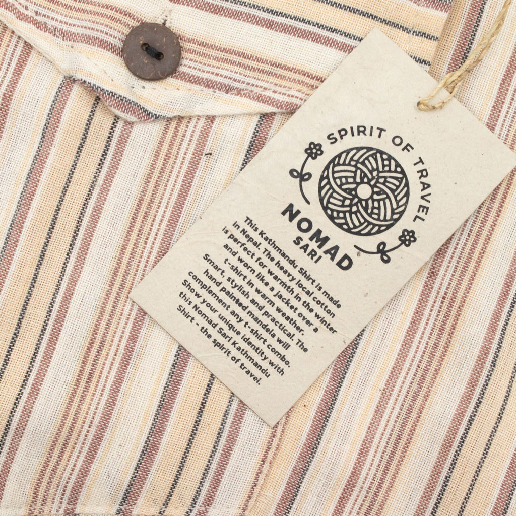Nomad Sari Grandad Shirt - Brown Beige - XL