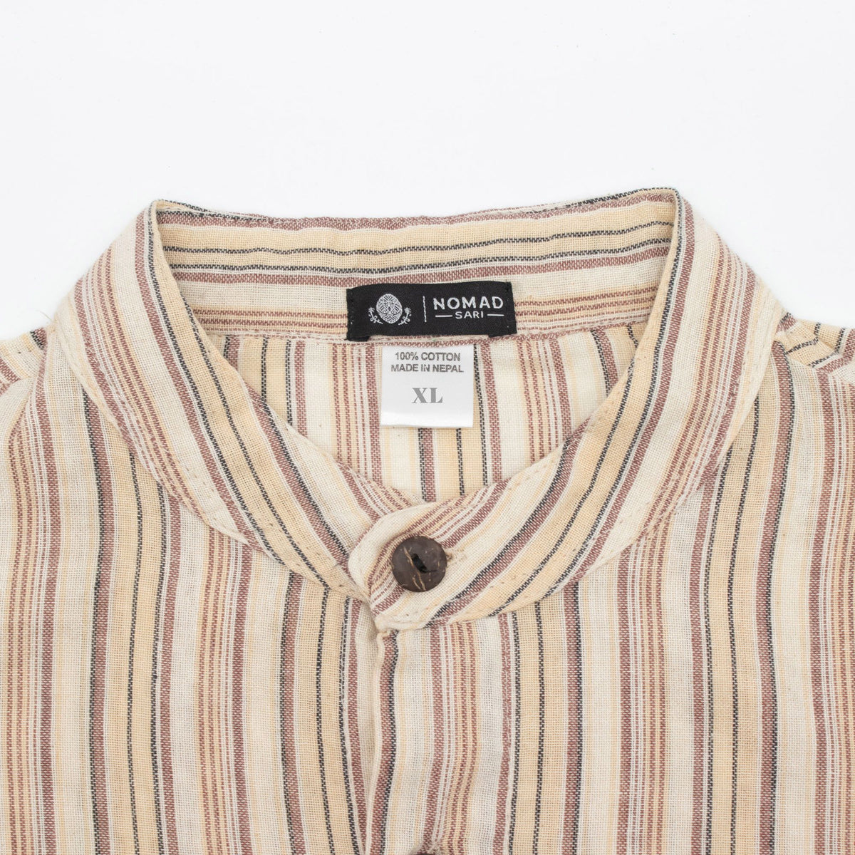 Nomad Sari Grandad Shirt - Brown Beige - XL