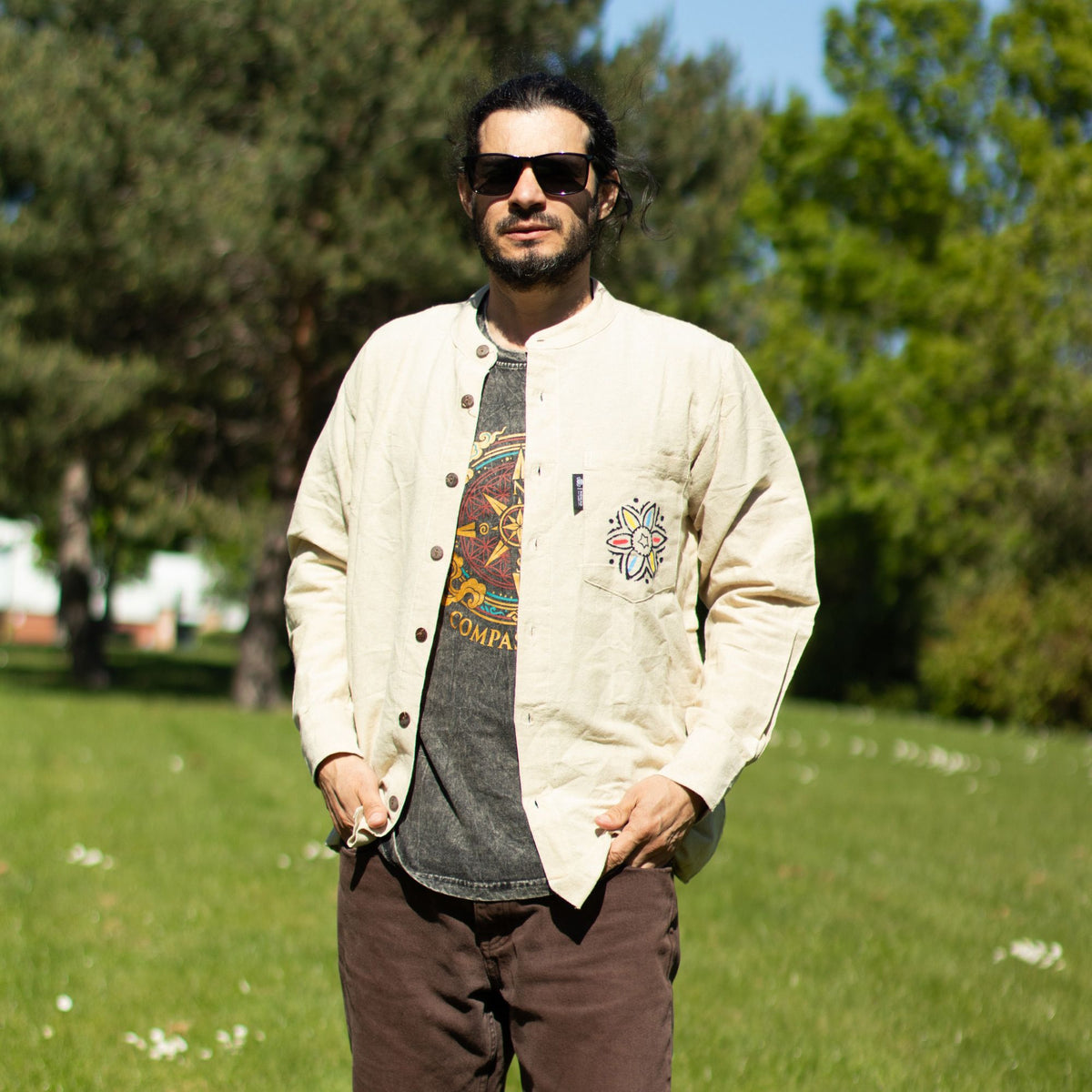 Nomad Sari Kathmandu Shirt - Stone - XXL