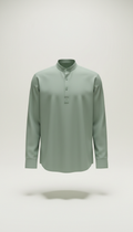 Sage Green Relaxed Grandad Shirt